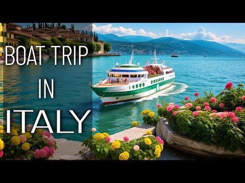 From DESENZANO To SIRMIONE On BOAT!  LAKE GARDA, Italian BOAT TRIP  4K 2024