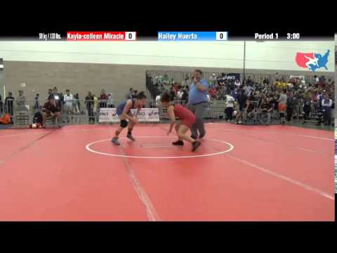 FILA Junior 59 kg / 130 lbs. - Kayla-colleen Miracle vs. Hailey Huerta