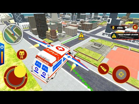 Flying Ambulance Air Jet Transform Robot Games - Android Gameplay