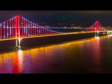 Istambul para Bursa usando a Ponte da Baía Izmit (Osman Gazi) | Lapso de tempo