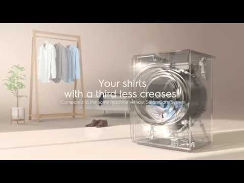 Skalbyklė - džiovyklė Electrolux EW9WN249W 9/6kg. video