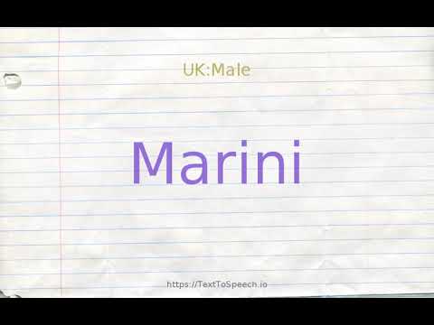How to pronounce marini