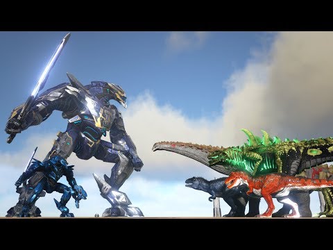 MEGA MEK & MEK vs ARK DINOSAURS | Cantex