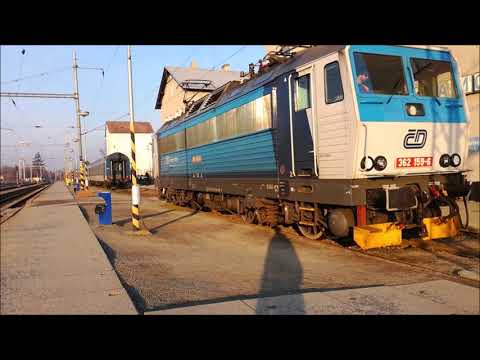 3 vlaky ve stanici Vyškov na Moravě (při dočasné výluce) 19.02.2019