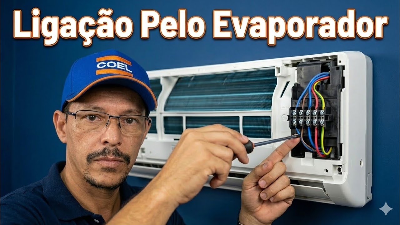 Ligação do split pelo evaporador ou condensador