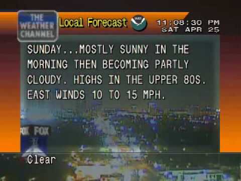 WeatherSTAR 4000 Emulator- Green Screen Test