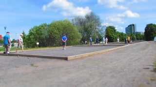 preview picture of video 'Tilt Shift - Petanque trainig day, training game'