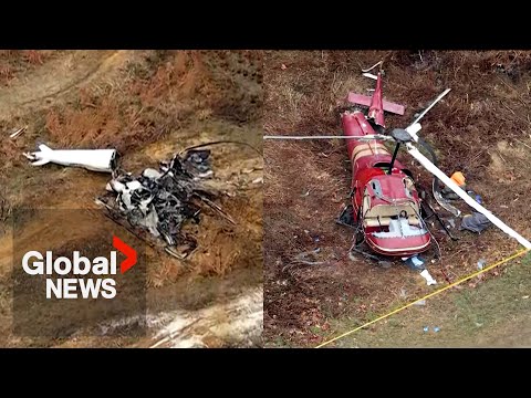 "Just unimaginable": Woman recounts 2 helicopters colliding and crashing in her backyard