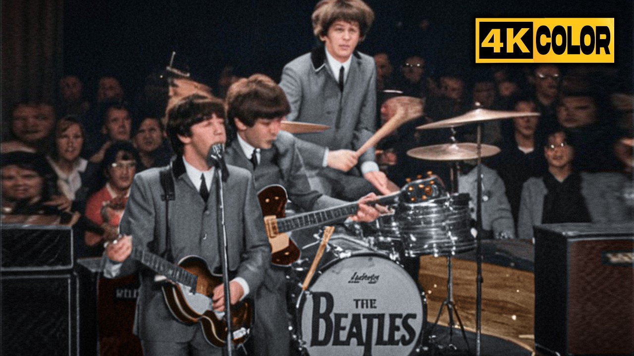 [4K Color] The Beatles Live At The Coliseum Washington DC - YouTube