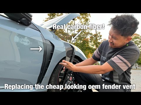 This one cosmetic mod will make your FK8 Honda Civic Type R Look less cheap | APR Carbon Fender Vent