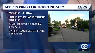 Trash pickup schedule shifts in Cape Coral