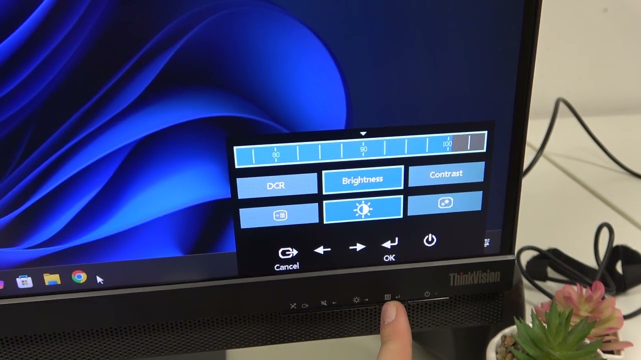 LENOVO ThinkVision X1A – How to Change Brightness Settings