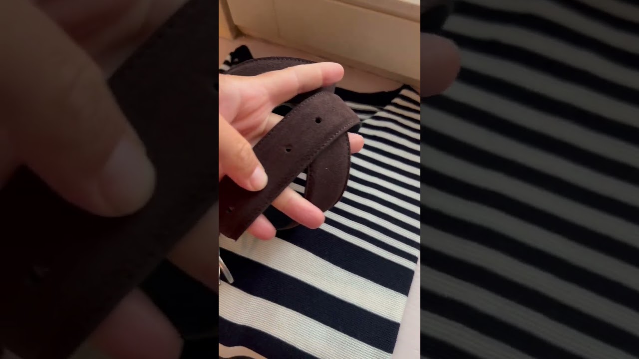 Brown suede belt Massimo Dutti menswear.