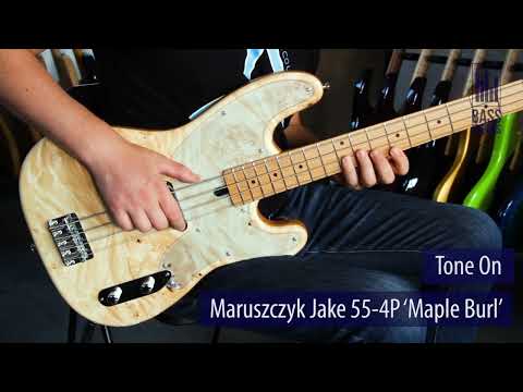 Maruszczyk Jake 55-4P 'Maple Burl' Live Demo - BassFreaks.net