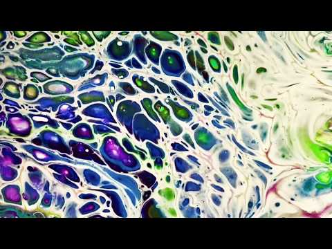 #62 Beginners Sheleeart, Lace pattern bloom ❤️レースの模様のフルイドアート