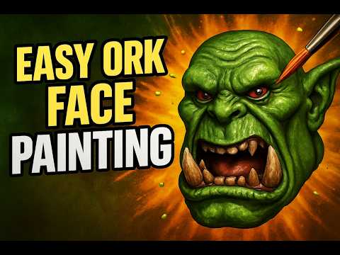 Easy Ork Face Painting – Simple Steps, Brutal Results! 💚