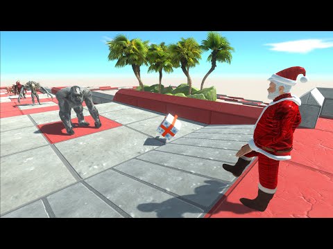 SANTA CLAUS DEATH FALL - Animal Revolt Battle Simulator