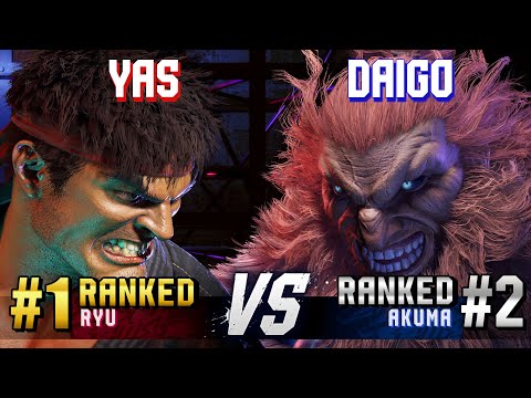 SF6 ▰ YAS (#1 Ranked Ryu) vs DAIGO (#2 Ranked Akuma) ▰ High Level Gameplay