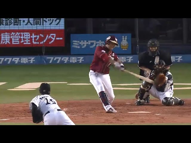 【3回表】外角低めを左中間へ!! イーグルス・藤田 先制の2点タイムリー2ベース 2015/6/19 M-E