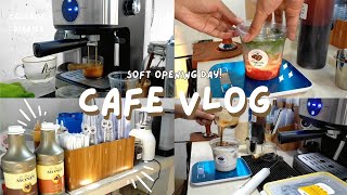 cafe vlog ☕ opening our own cafe 🎉 soft opening day of a small cafe owner | Sagrada Café