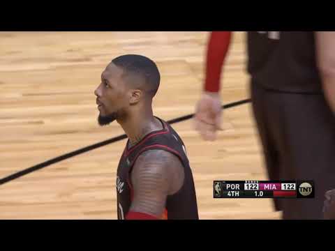 Lillard draws the foul with a second left!