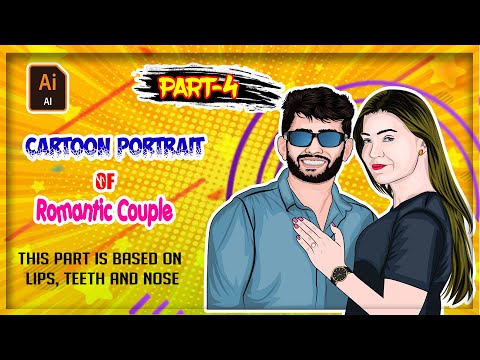How to draw Vector Art Cartoon Portrait Vector Portrait Adobe Illustrator