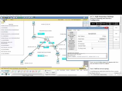 Packet tracer labs CCNA 1 Chapter 10.7.1 Network Planning and Interface Configuration