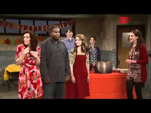 Anne Hathaway Black Pantyhose SNL
