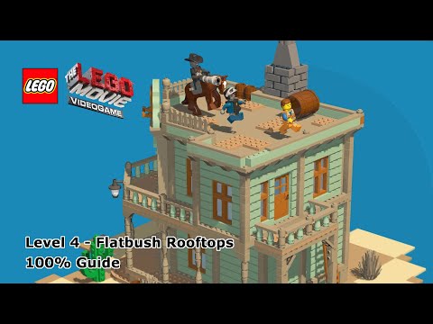 #4 Flatbush Rooftops 100% Guide - The LEGO Movie Videogame