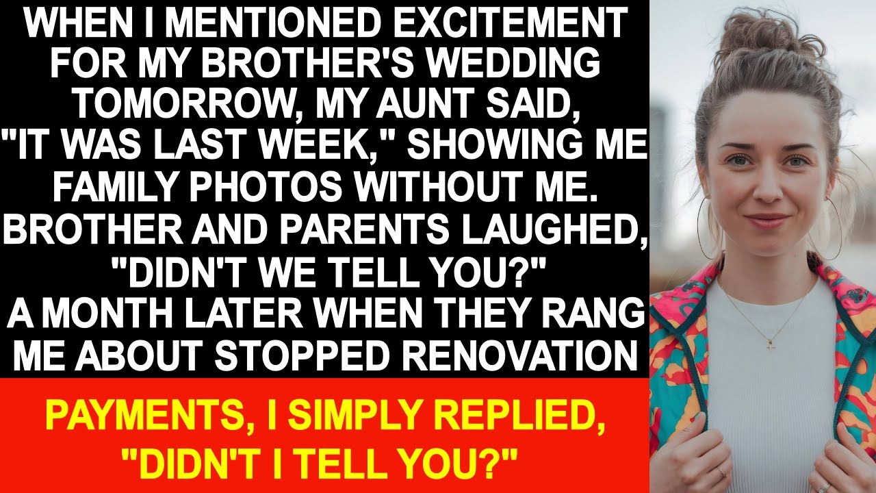 The day before brother's wedding, when I said "I can't wait for the ceremony tomorrow," my aunt said