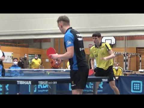 Emotionen Berglund Hoermann 20220220 TV Hilpoltstein vs Saarbruecken 2 Table Tennis 2  Bundesliga