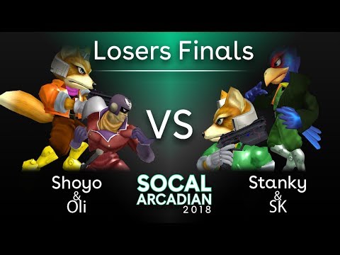 SoCal Arcadian 2018 - Shoyo / Oli (Red) VS Stanky / SK (Gree) - SSBM Losers Finals