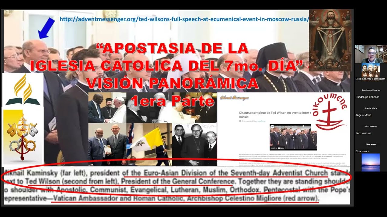 "APOSTASIA DE LA IGLESIA CATOLICA DEL 7MO DIA; UNA VISION PANORAMICA". PARTE 1. DAVID SALCEDO.