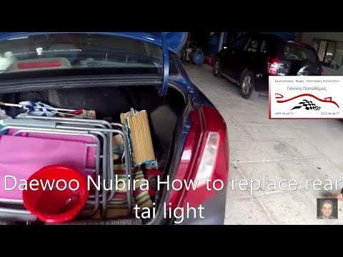 Daewoo Nubira  How to replace rear tai light