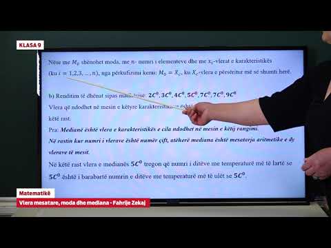 e Mesimi Klasa 9 - 9009 Matematikë - Vlera mesatare, moda dhe mediana