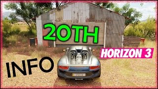 20TH Barn Find - How It Will Unlock, Probable Location + Car - Forza Horizon 3 20TH Barn Find (FH3)
