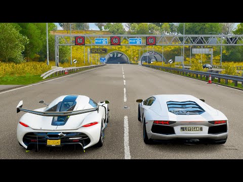 O CARRO MAIS RÁPIDO DO JOGO VS LAMBORGHINI AVENTADOR BUGADA DO JON - FORZA HORIZON 4