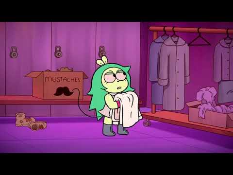 OK KO Let's Be Heroes Fink sniffs Proffesor Venomnous's jacket