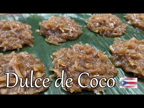 Dulce de Coco Puertorriqueño receta facil (how to make Puerto Rican sweet Coconut candy)