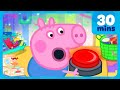 George Pigs Mystery Red Button Secret Surprise Peppa Pig Full Episodes 30 Mins
