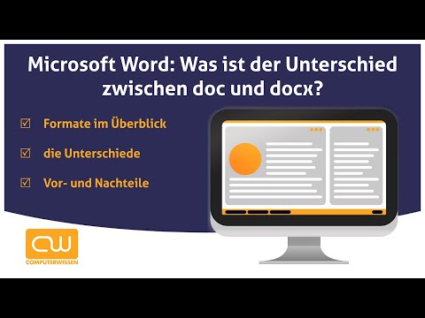 Microsoft Word: Was ist der Unterschied zwischen doc und docx?