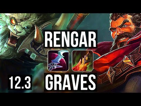 RENGAR vs GRAVES (TOP) | Rank 1 Rengar, 3.4M mastery, 7/1/4, 1000+ games | KR Grandmaster | 12.3