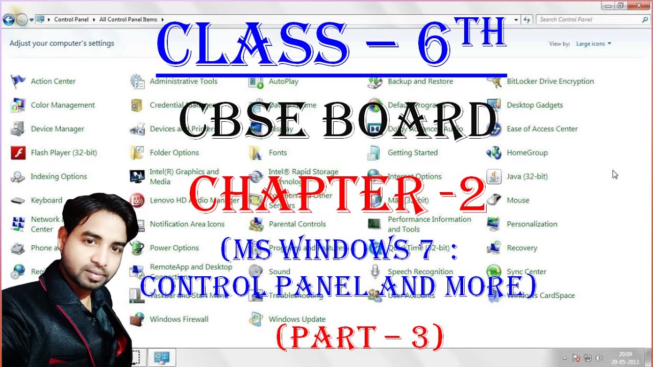 class 6 computer chapter 2 | class 6 computer chapter  2 MS window7:control panel and more in Hindi