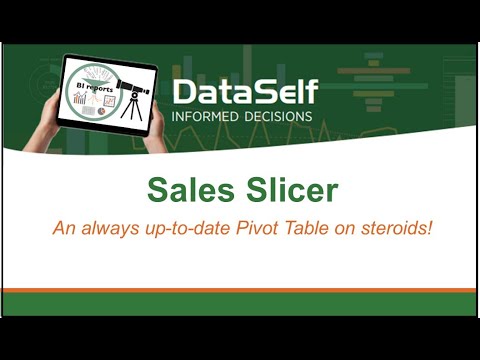 Démonstration du tableau de bord : Slicer de vente