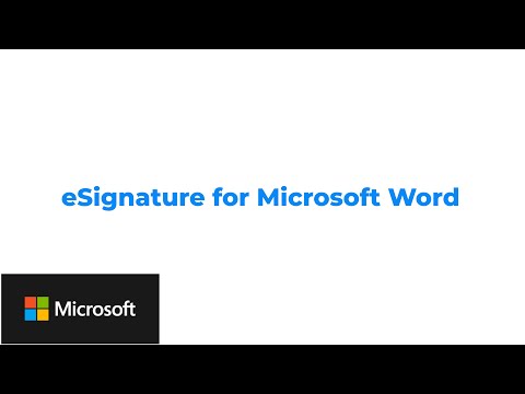 eSignature in Microsoft Word