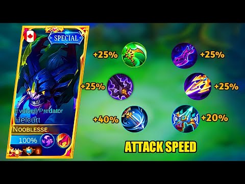 Helcurt full attack speed build🔥| So powerful build | (must try) | MLBB