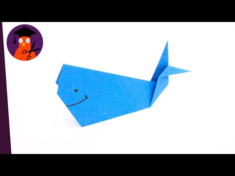 Basteln mit Papier Wal DIY Sommerdeko für Urlaub & Geburtstag #wplus.tv