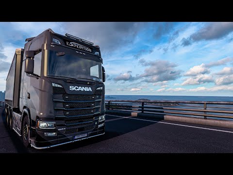 Norway Truck Driving Scania S520 POV - Atlantic Ocean Road | Euro Truck Simulator 2 - Promods