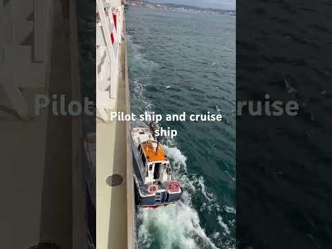 Thumbnail for Pilot ship and cruise ship - Cunard Queen Victoria leaves La Coruna