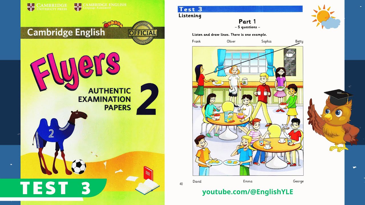 [ Flyers 2 - Test 3 - NEW ] Authentic Examination Papers | Listening Test 3 (With Answer Key)